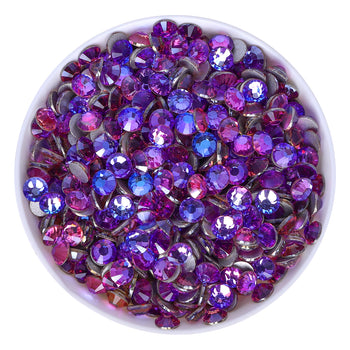 Dream Lavender Glass Flat Back Rhinestones Silver Back WholesaleRhinestone
