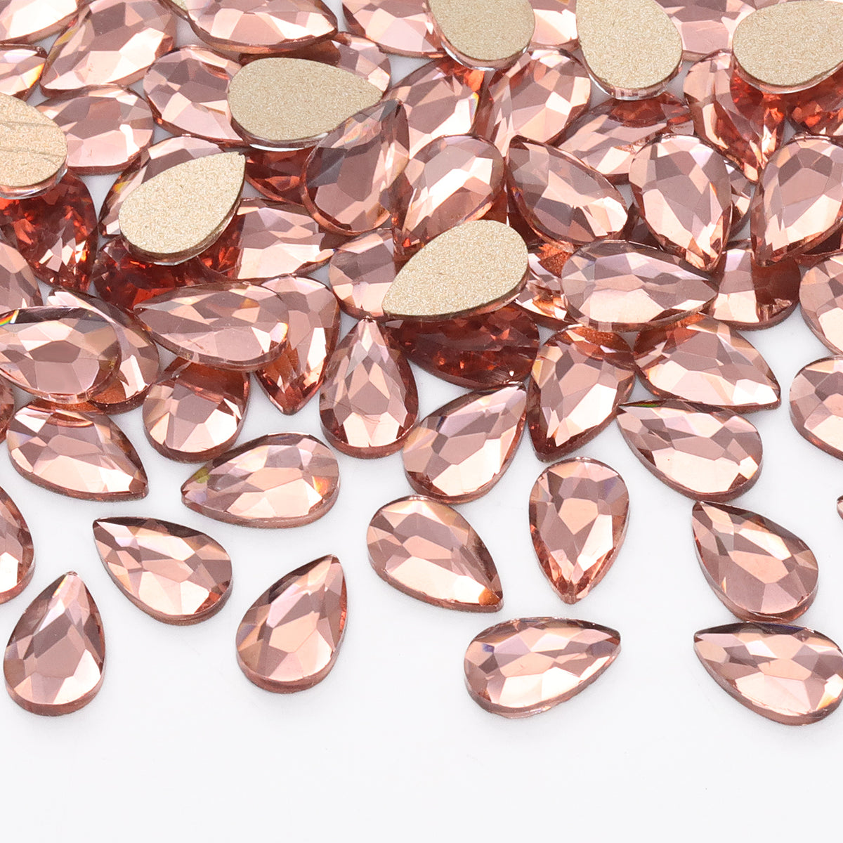 Raindrop Shape Champagne Flat Back Fancy Rhinestones WholesaleRhinestone Main image