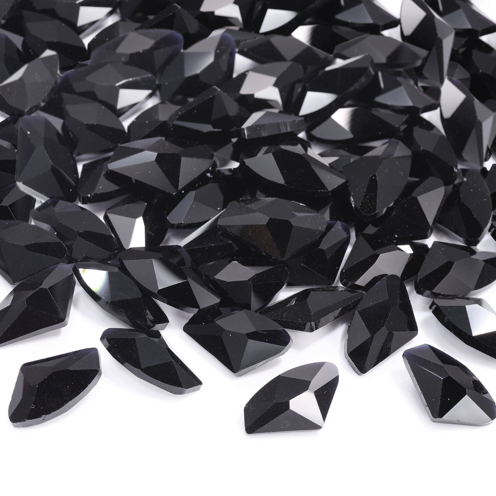 Jet Galactic Shape High Quality Glass Pointed Back Fancy Rhinestones WholesaleRhinestone
