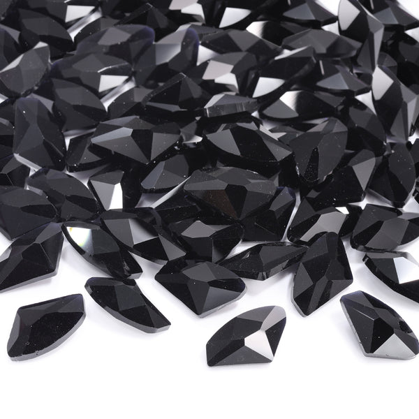Jet Galactic Shape High Quality Glass Pointed Back Fancy Rhinestones WholesaleRhinestone