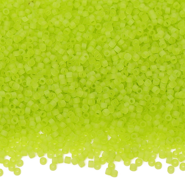 Transparent Frost Chartreuse Color Hight Quality Glass Cylinder Seed Beads 1.6 MM Size BS1021 WholesaleRhinestone