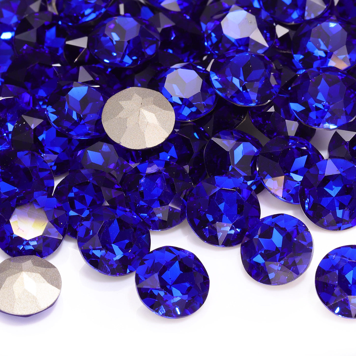 Sapphire Gemstone Flower Shape High Quality Glass Pointed Back Fancy Rhinestones WholesaleRhinestone