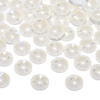 Electric Neon White Rivoli Shape High Quality Glass Sew-on Rhinestones WholesaleRhinestone