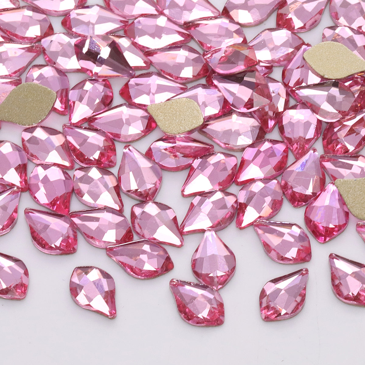 Maple leaves Shape Light Pink Flat Back Fancy Rhinestones WholesaleRhinestone Huvudsaklig produktbild