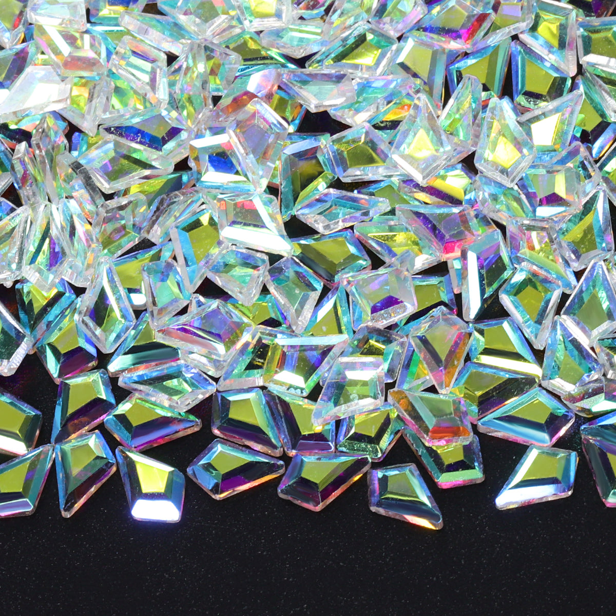 Arrow Shape Crystal AB Unfoiled Flat Back Fancy Rhinestones