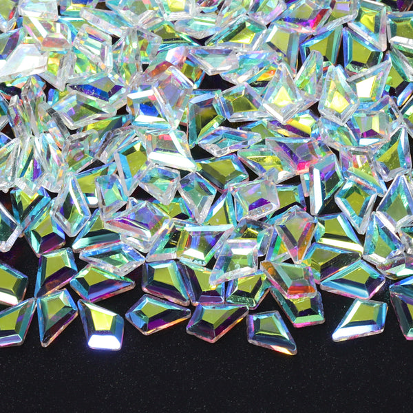 Arrow Shape Crystal AB Unfoiled Flat Back Fancy Rhinestones