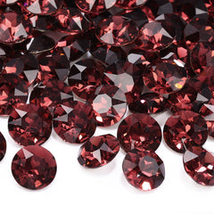 Burgundy Gemstone Flower Shape High Quality Glass Pointed Back Fancy Rhinestones