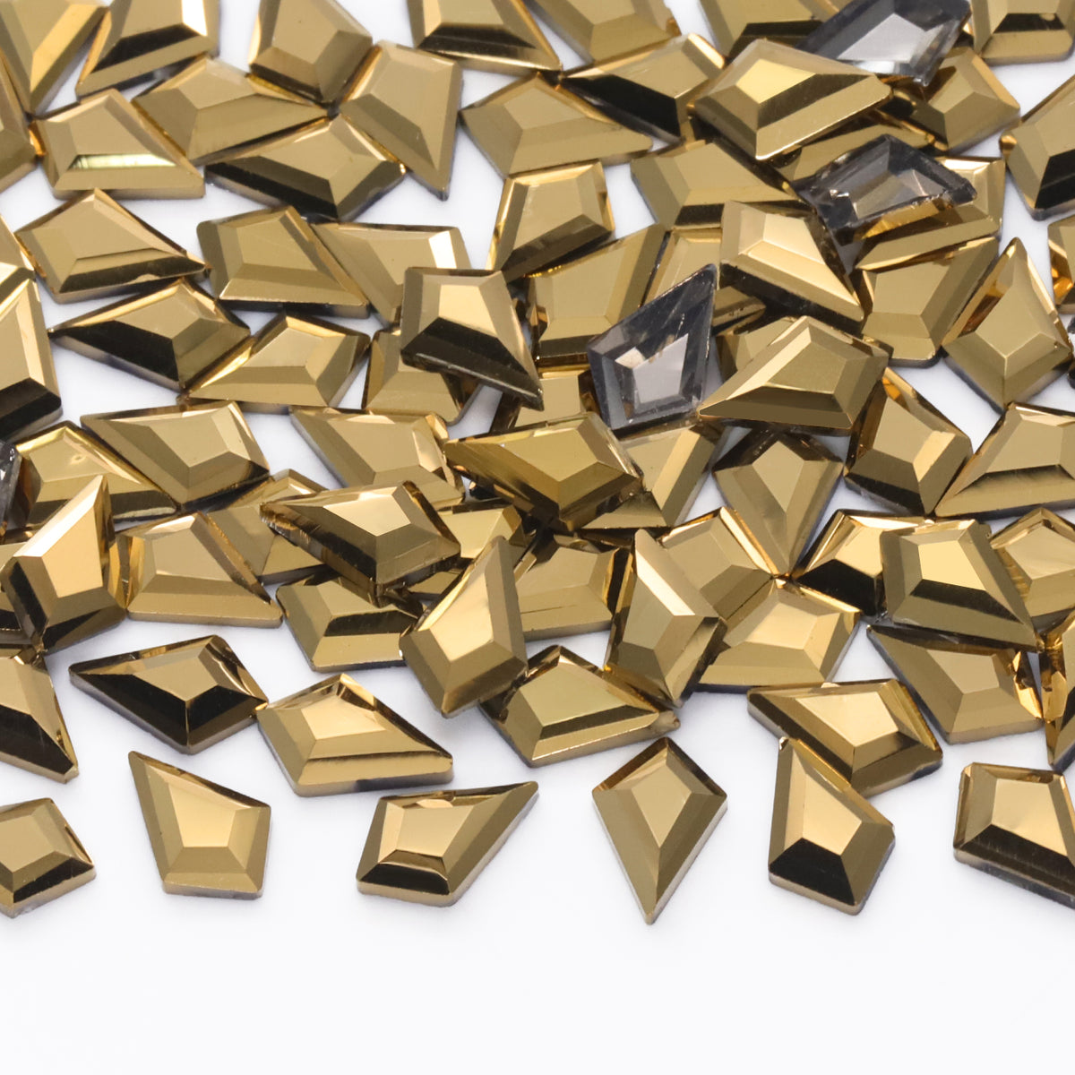 Arrow Shape Aurum Flat Back Fancy Rhinestones WholesaleRhinestone 메인 이미지