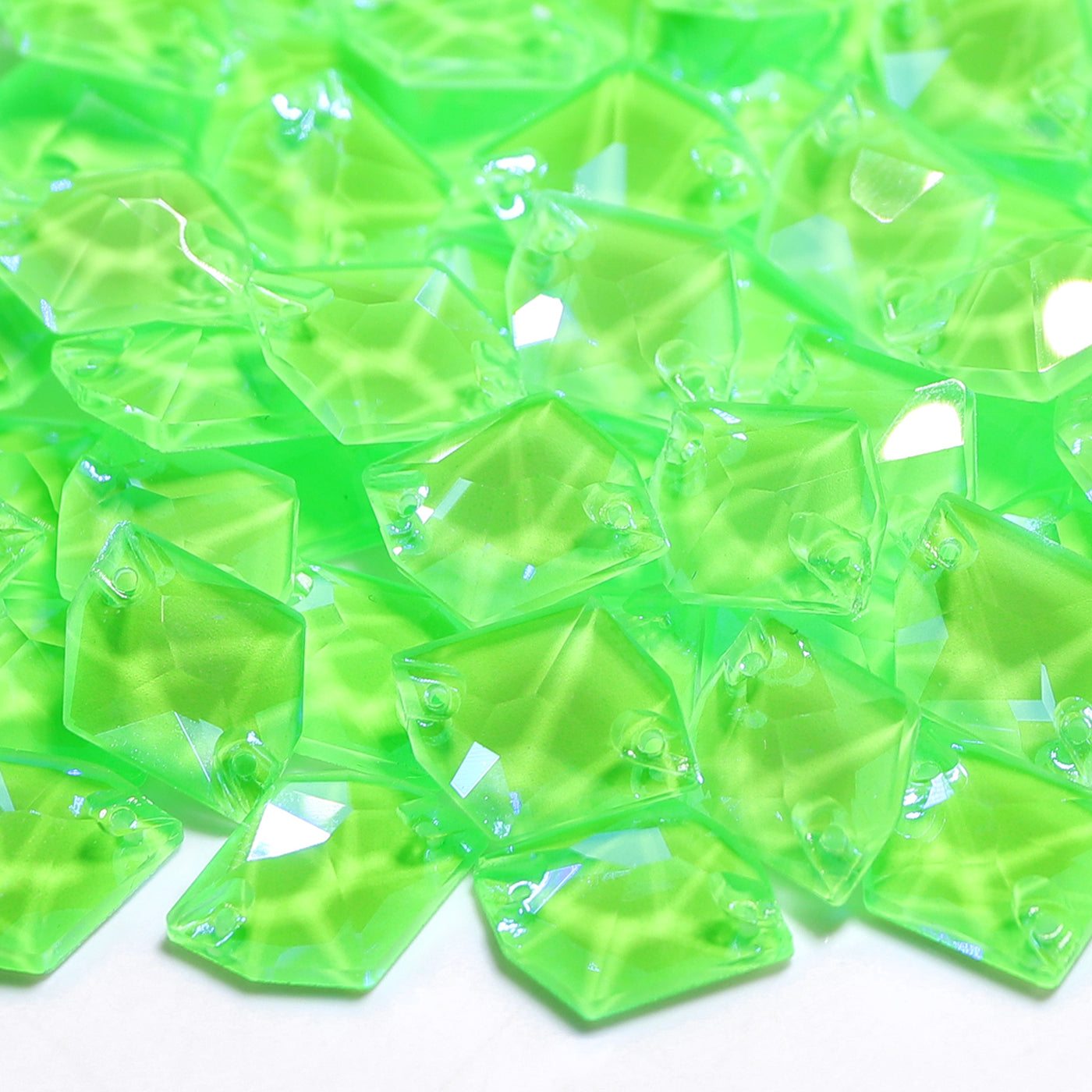 Electric Neon Peridot Cosmic Shape High Quality Glass Sew-on Rhinestones