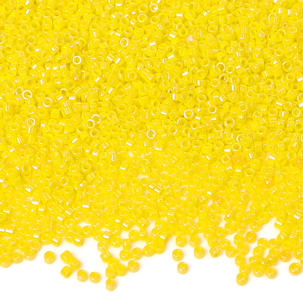 Lustre opaco amarelo brilhante cor de alta qualidade sementes de vidro contas de 1,6 mm BS1009