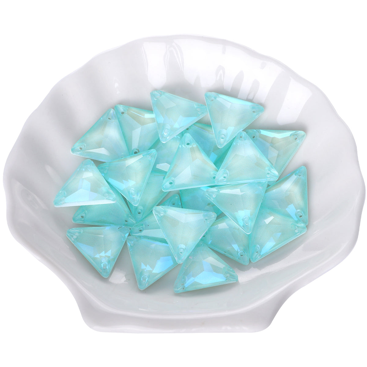 Electric Neon Light Azore Triangle Shape High Quality Glass Sew-on Rhinestones WholesaleRhinestone