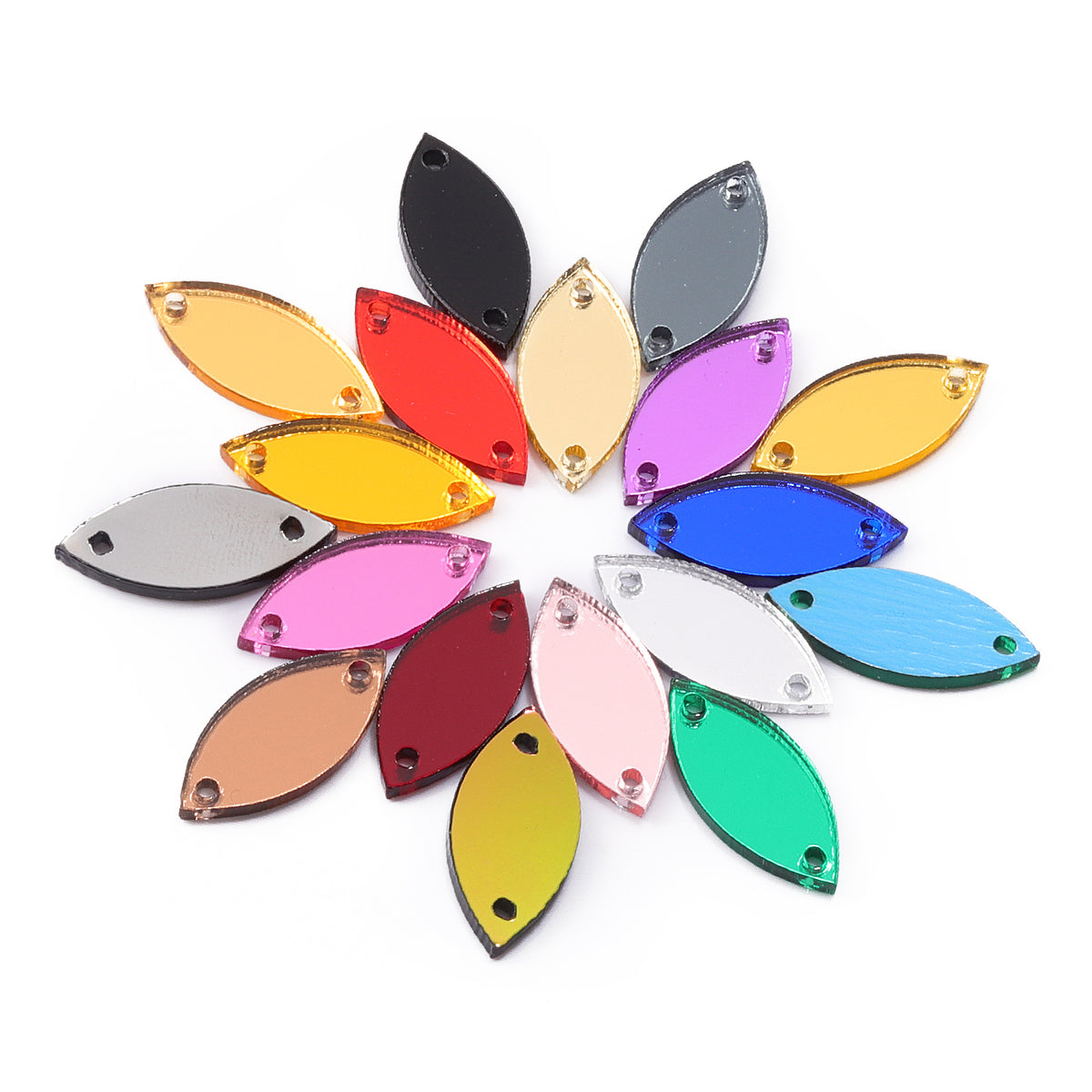 Navette  Shape Multi Colors Acrylic Sew-on Mirror For Dance Costume WholesaleRhinestone Hauptbild