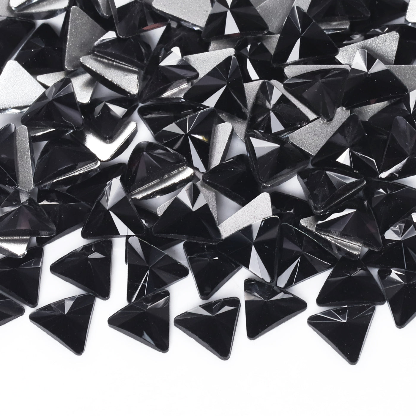 Triangle Shape Black Flat Back Fancy Rhinestones Secondary image