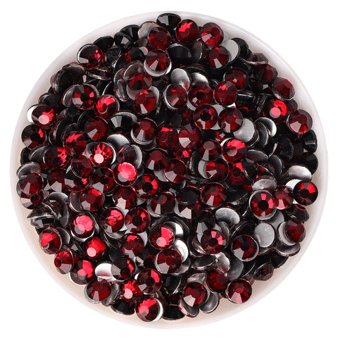 Burgundy Glass FlatBack Rhinestones Silver Back WholesaleRhinestone Hauptbild