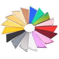 Oblique Trapezoid Shape Multi Colors Acrylic Sew-on Mirror For Dance Costume WholesaleRhinestone