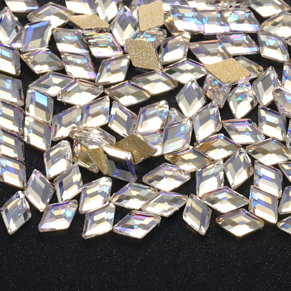 Rhombus Shape Blue Moonlight Flat Back Fancy Rhinestones WholesaleRhinestone