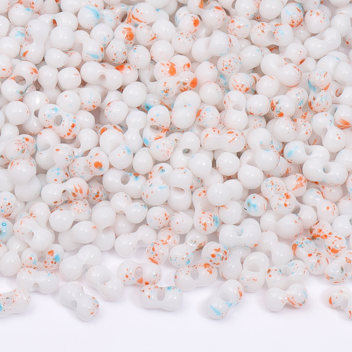 RNB001 Rainbow Effect Peanut Beads Shape Glass Seed Beads WholesaleRhinestone Main image