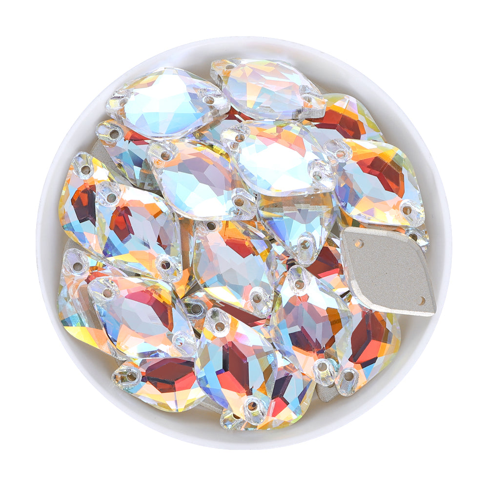 Light Crystal AB Lemon Shape High Quality Glass Sew-on Rhinestones WholesaleRhinestone Main image