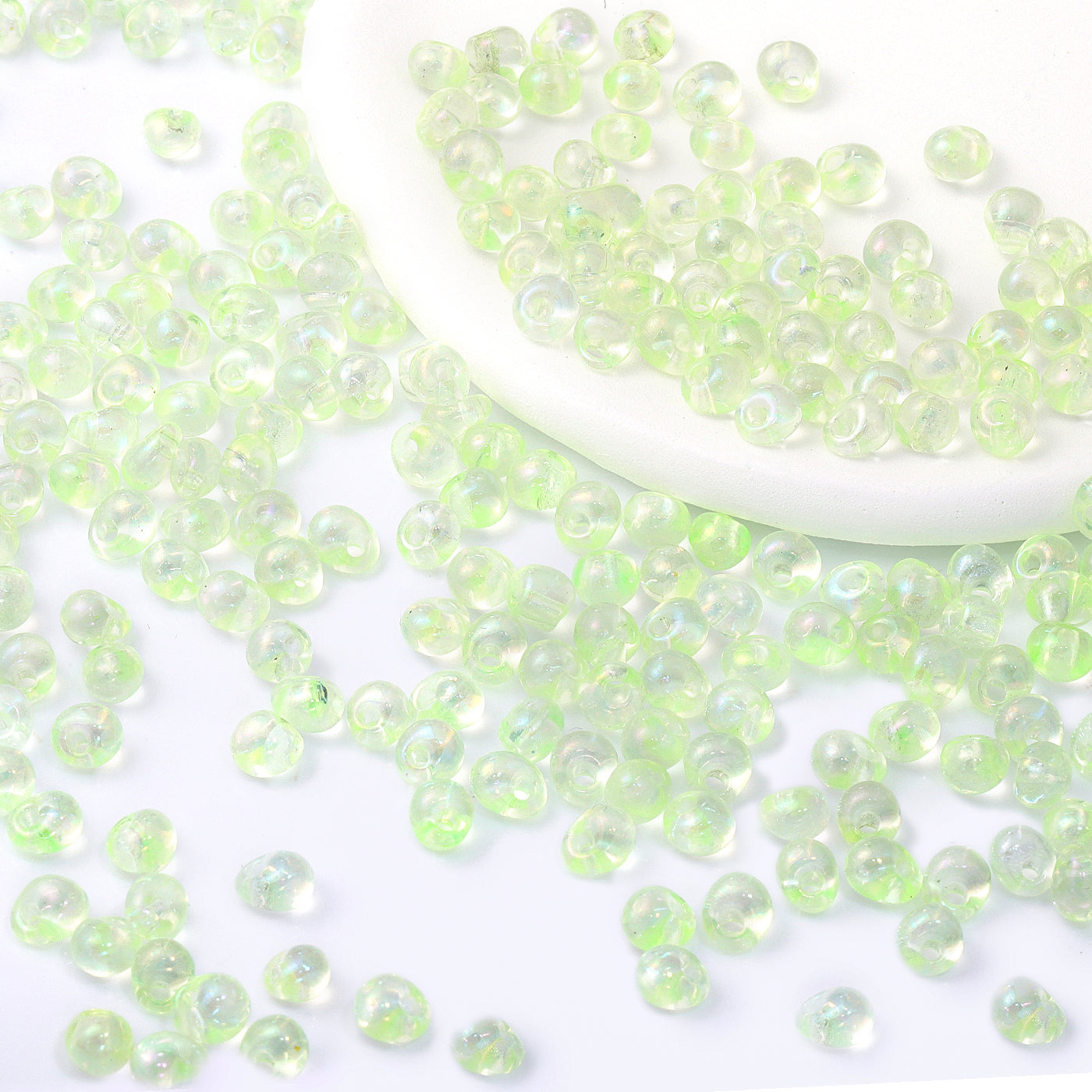 Various Colors Transparent AB Drop Shape Glass Seed Beads
