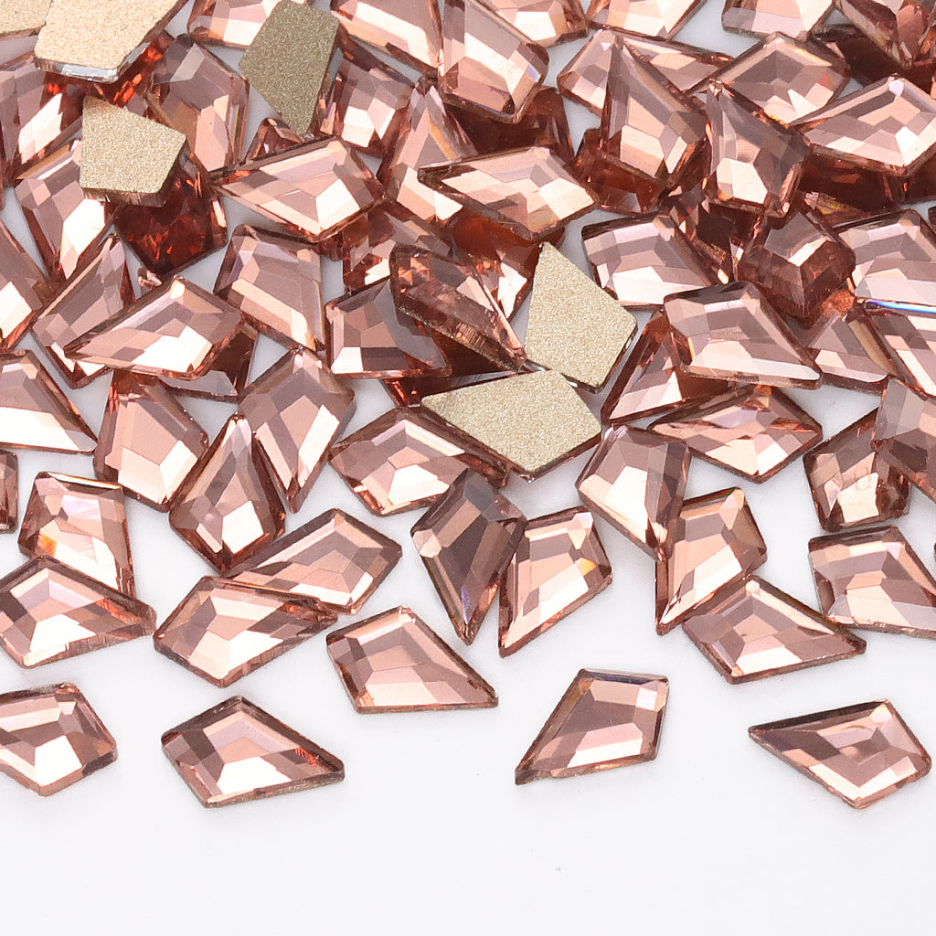Arrow Shape Champagne Flat Back Fancy Rhinestones WholesaleRhinestone