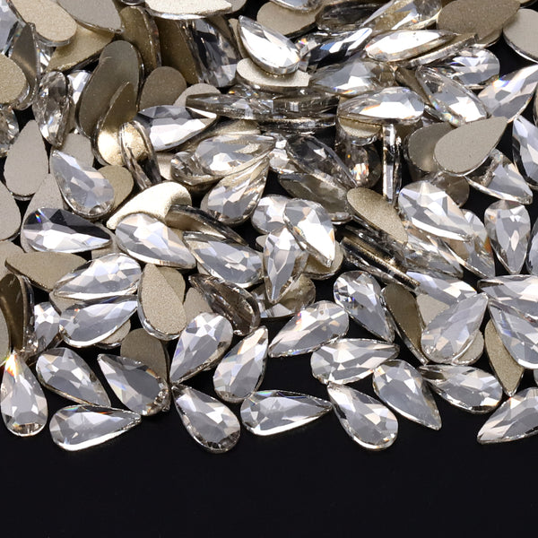 Raindrop Shape Crystal Flat Back Fancy Rhinestones