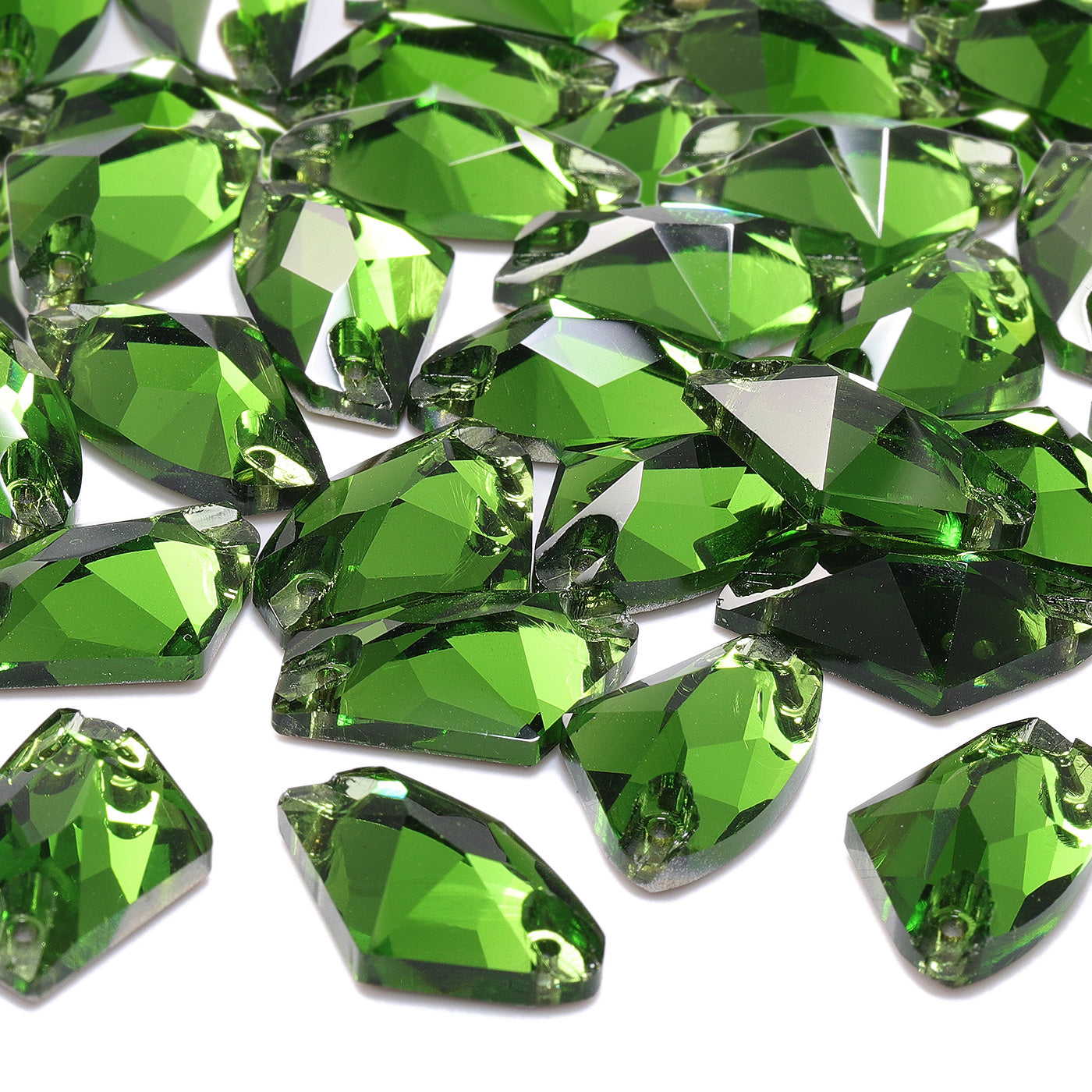 Fern Green Galactic Shape High Quality Glass Sew-on Rhinestones WholesaleRhinestone