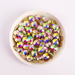 Round Square Shape Crystal AB Flat Back Fancy Rhinestones