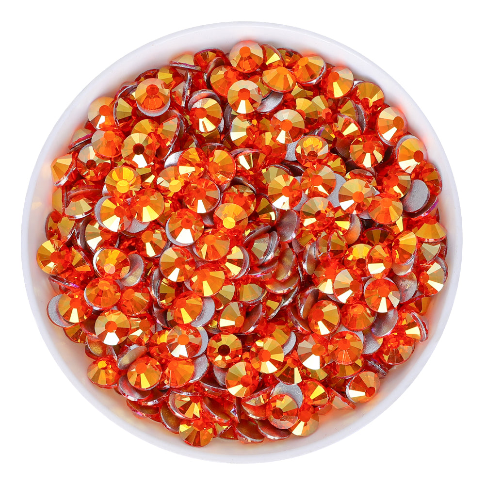 Fire Phoenix Glass FlatBack Rhinestones Silver Back WholesaleRhinestone Immagine principale del prodotto