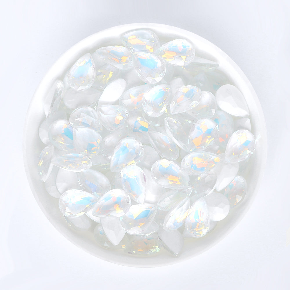 Krystall am dråpe form glass spiss tilbake fancy rhinestones Secondary image