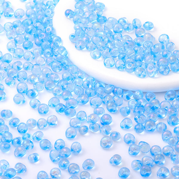 Various Colors Transparent AB Drop Shape Glass Seed Beads WholesaleRhinestone