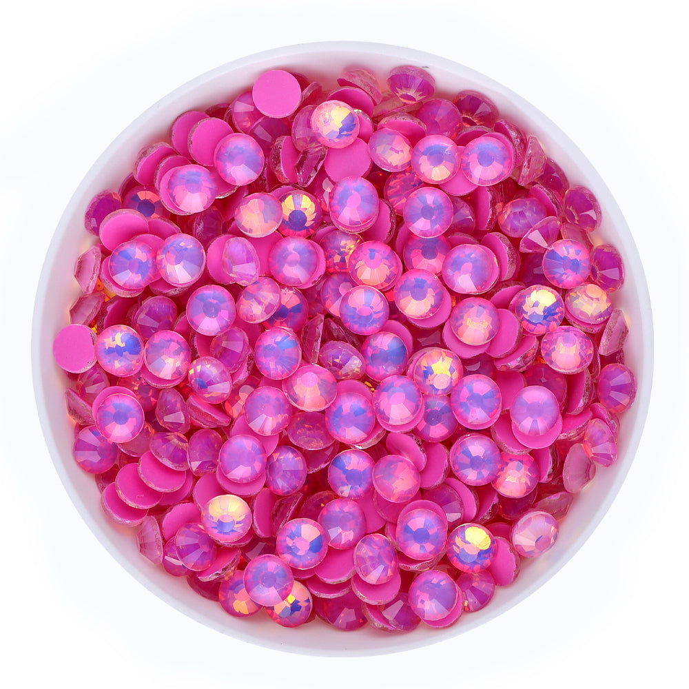 Mocha Opal Dk Rose Glass Flat Back Rhinestones WholesaleRhinestone