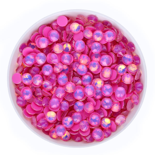 Mocha Opal Dk Rose Glass Flat Back Rhinestones WholesaleRhinestone