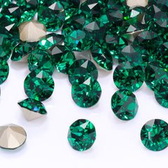 Emerald Xirius Chaton Form hochwertiger Glasspitzback -Rücken -Fantasie -Strasssteine