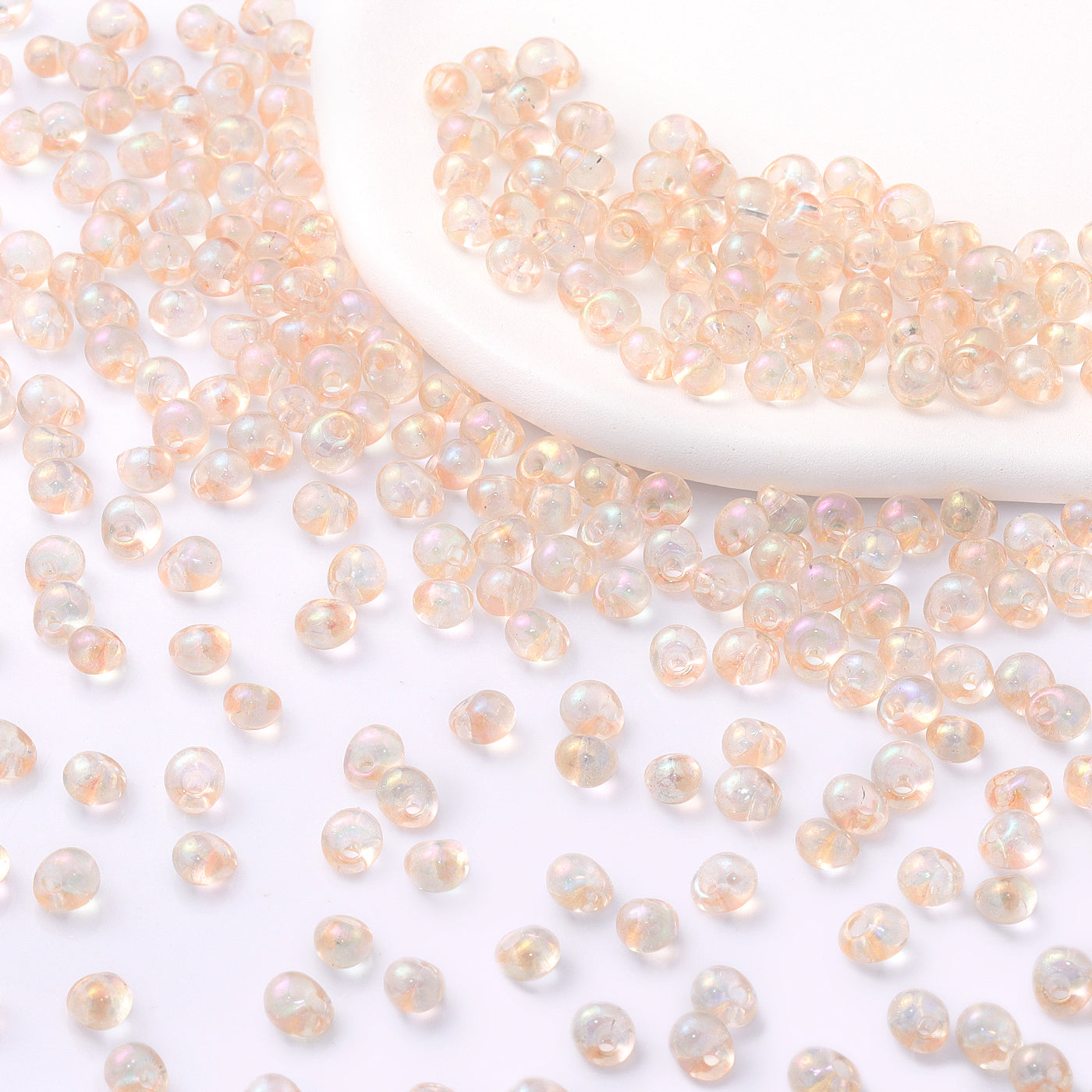 Various Colors Transparent AB Drop Shape Glass Seed Beads