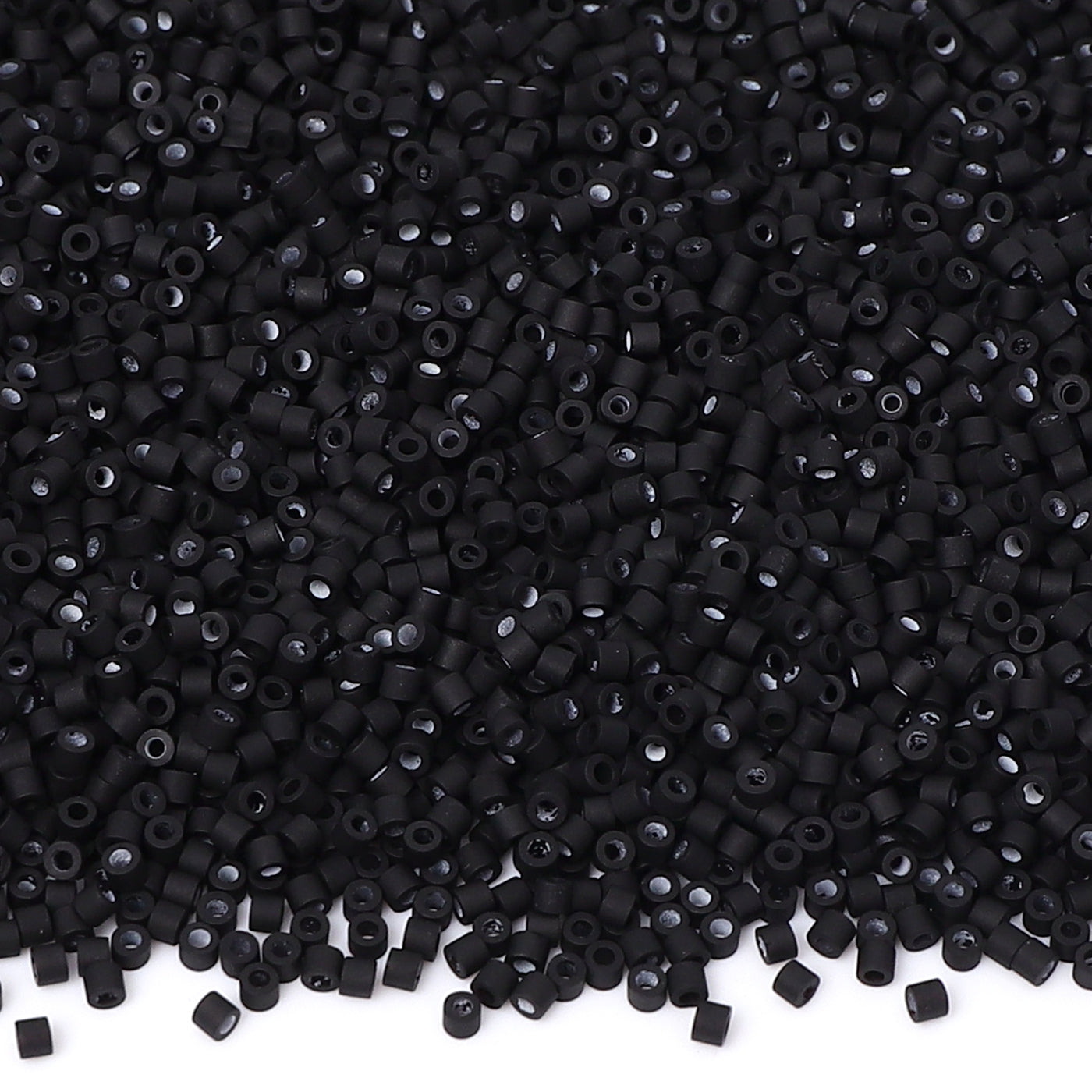 Opaque Frost Black Color Hight Quality Glass Cylinder Seed Beads 1.6 MM Size BS1015 WholesaleRhinestone Immagine principale del prodotto