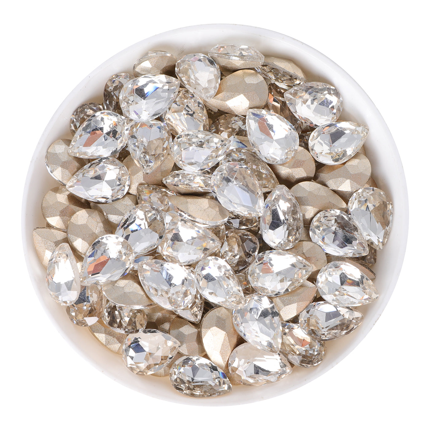 Crystal Pear Shape Glass Pointed Back Fancy Rhinestones WholesaleRhinestone Main image
