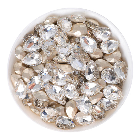 Crystal Pear Shape Glass Pointed Back Fancy Rhinestones WholesaleRhinestone メイン画像