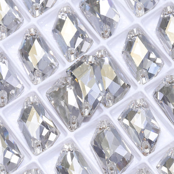 Silver Shade De-Art Shape High Quality Glass Sew-on Rhinestones WholesaleRhinestone