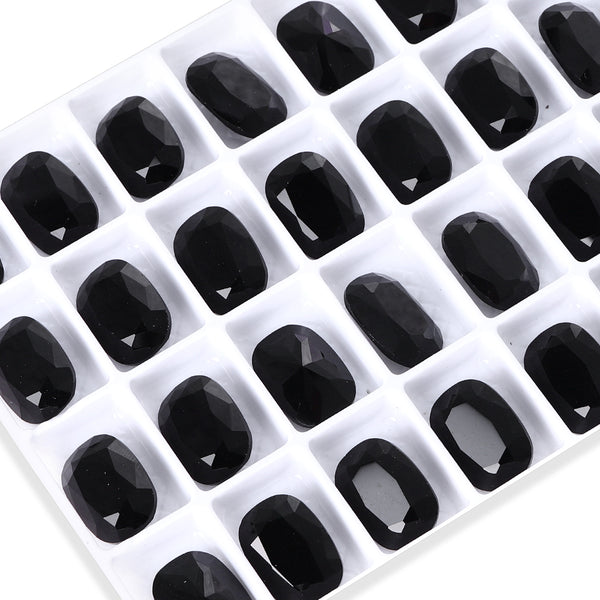 Jet Cushion Shape High Quality Glass Pointed Back Fancy Rhinestones WholesaleRhinestone
