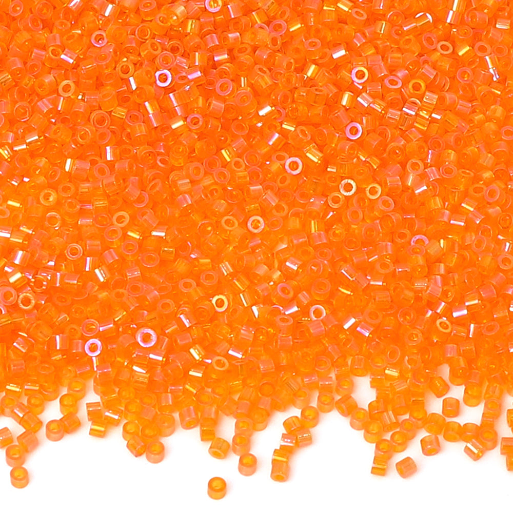 Transparent Rainbow Light Orange Yellow Color Hight Quality Glass Cylinder Seed Beads 1.6 MM Size BS1020 WholesaleRhinestone メイン画像