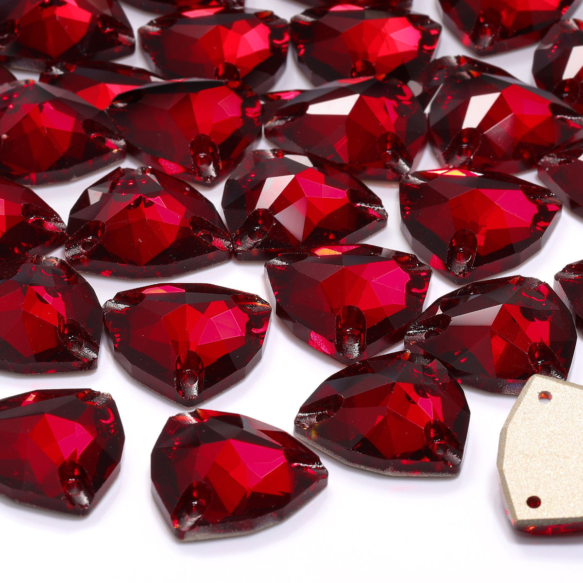 Siam Trilliant Shape High Quality Glass Sew-on Rhinestones WholesaleRhinestone