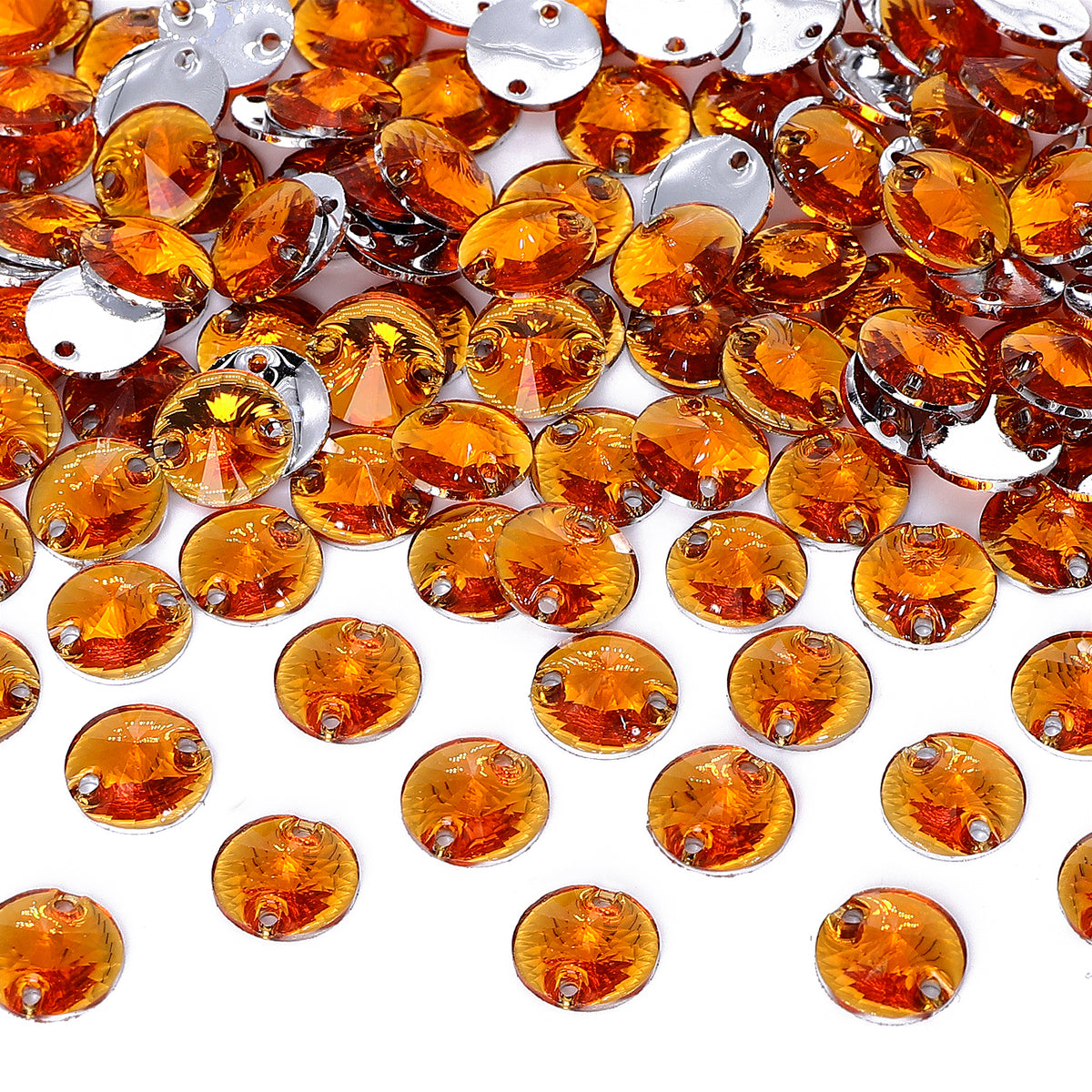 Rivoli Orange Resin Sew-on Rhinestones For Dance Costume WholesaleRhinestone Main image