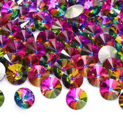 Volcano Rivoli Shape High Quality Glass Pointed Back Fancy Rhinestones