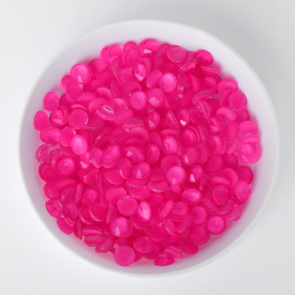 Mocha Neon Rose Glass Flat Rhinestones Imagen secundaria del producto
