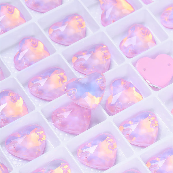 Rosaline AM Heart Shape High Quality Glass Sew-on Rhinestones WholesaleRhinestone