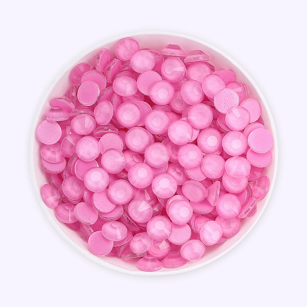 Mocha Neon Pink Glass Flat Back Rhinestones WholesaleRhinestone