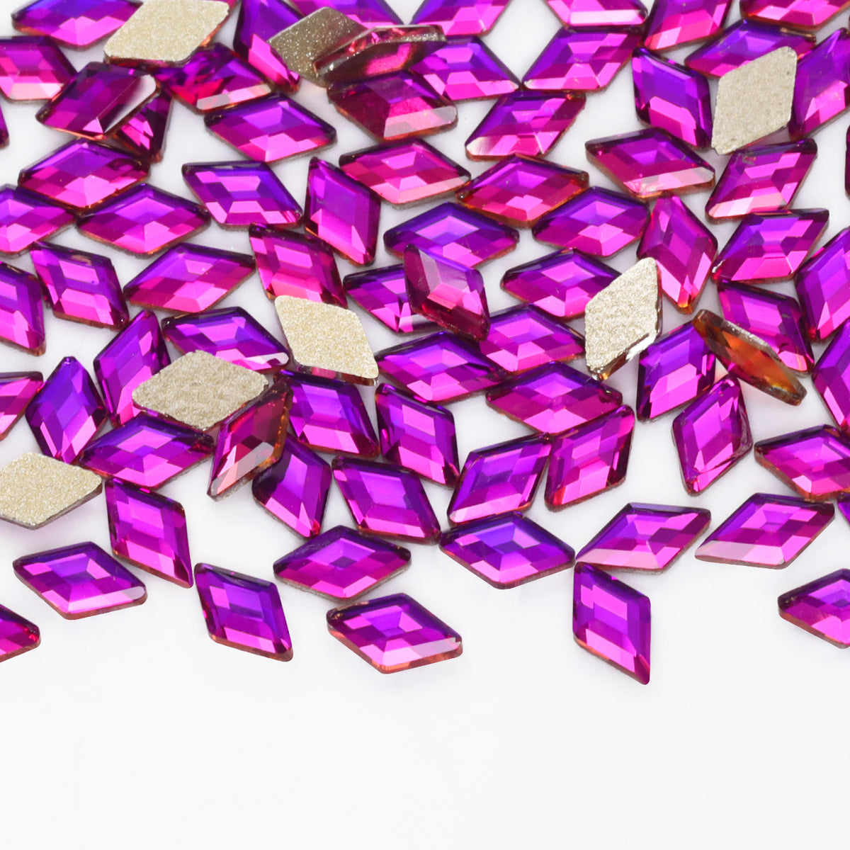 Rhombus Shape Purple Volcano Flat Back Fancy Rhinestones WholesaleRhinestone Main image