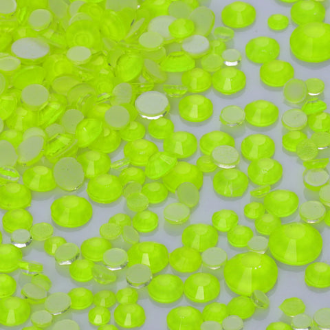 Mixed Sizes Yellow FlatBack Neon Rhinestones For Nail Art WholesaleRhinestone 메인 이미지