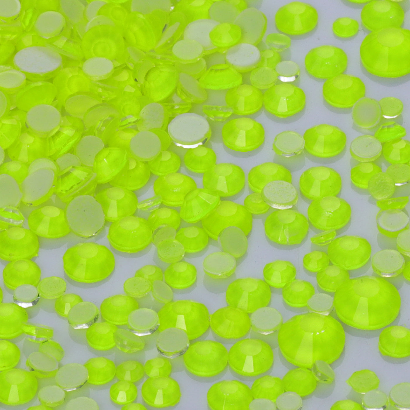 Mixed Sizes Yellow FlatBack Neon Rhinestones For Nail Art WholesaleRhinestone