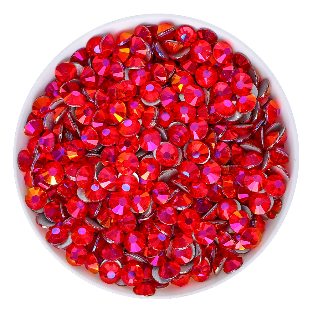 Magenta Light Glass FlatBack Rhinestones Silver Back WholesaleRhinestone Main image